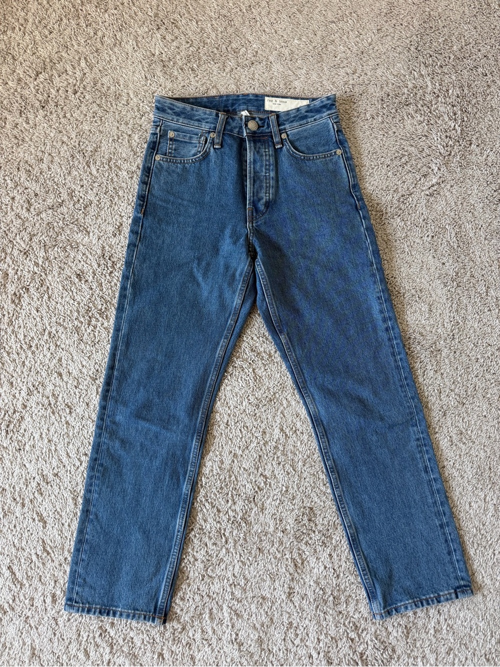 Rag & Bone High Rise Ankle Slim Jeans